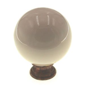 Belwith English Cozy Light Almond 1 1/4" Ball Cabinet Knob Brass Stem P21-LAD