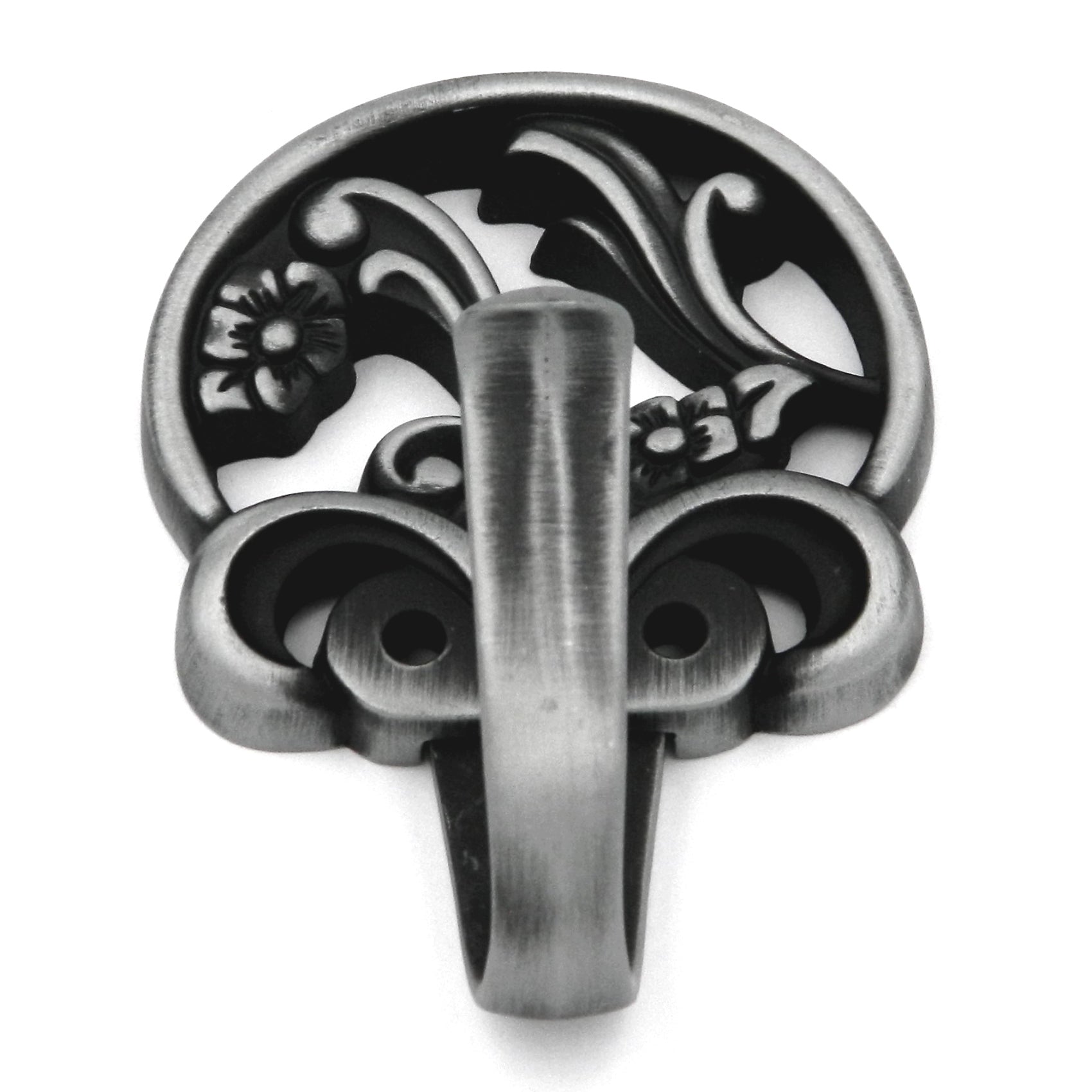 Hickory Hardware Art Nouveau Satin Pewter Antique Ornate Wall Mount Clothes Hook P2134-SPA