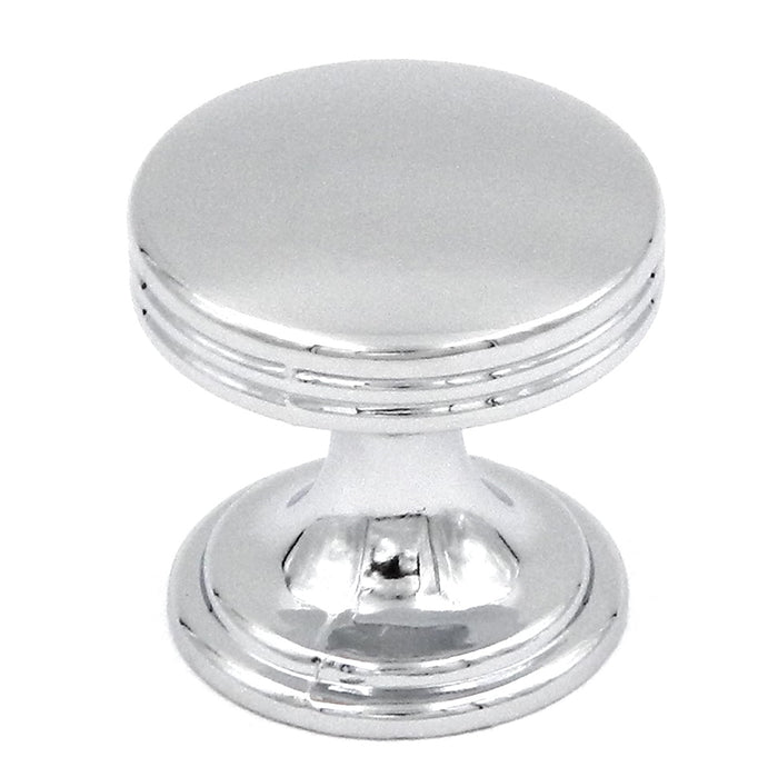 10 Pack Hickory Hardware American Diner 1" Chrome Round Flat-top Cabinet Knob P2140-CH