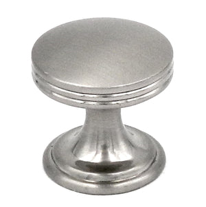 10 Pack Hickory Hardware American Diner 1" Satin Nickel Round Flat-top Cabinet Knob P2140-SN