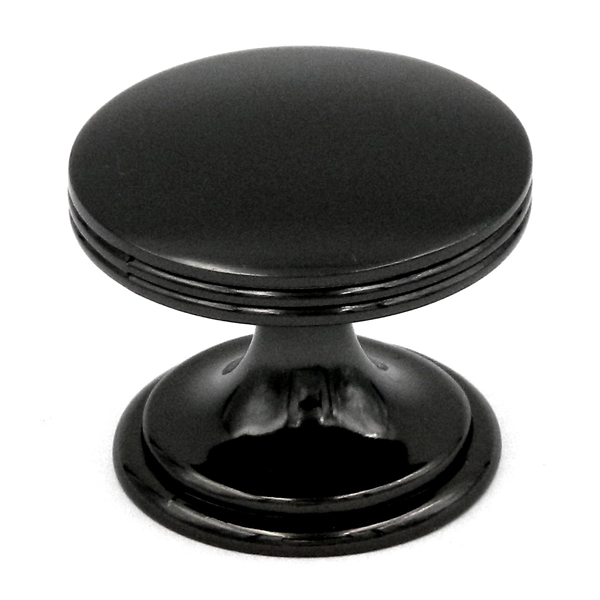 10 Pack Hickory Hardware American Diner 1 3/8" Black Nickel Round Flat-top Cabinet Knob P2142-BLN