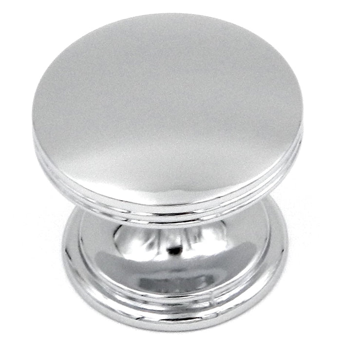 Hickory Hardware American Diner 1 3/8" Chrome Round Flat-top Cabinet Knob P2142-CH