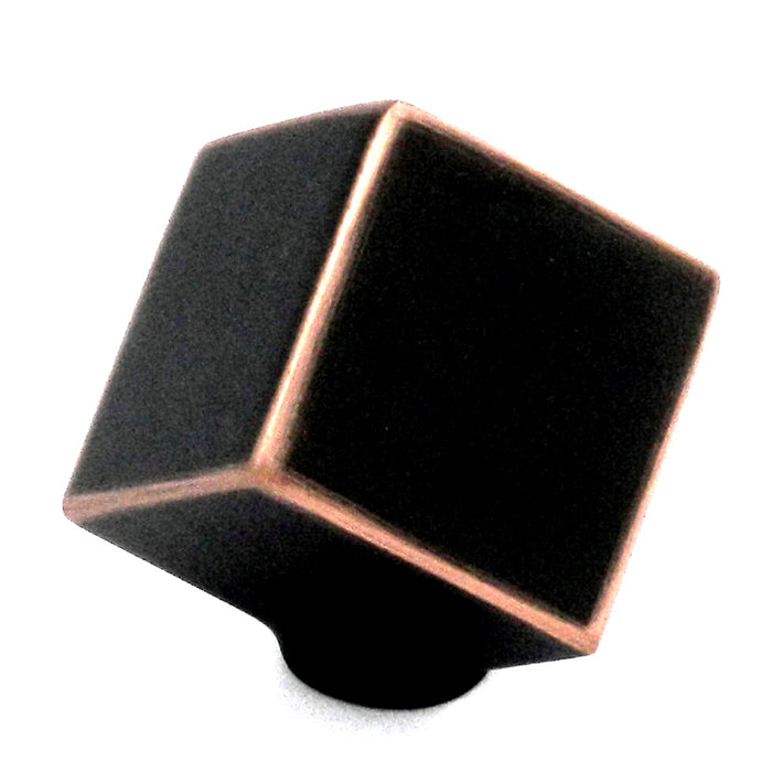 Hickory Hardware Euro-Contemporary 1 1/2" Oil-Rubbed Bronze Cube Cabinet Knob P2160-OBH