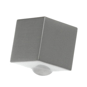 Hickory Hardware Euro-Contemporary 1 1/2" Stainless Steel Square Cube Cabinet Knob P2160-SS