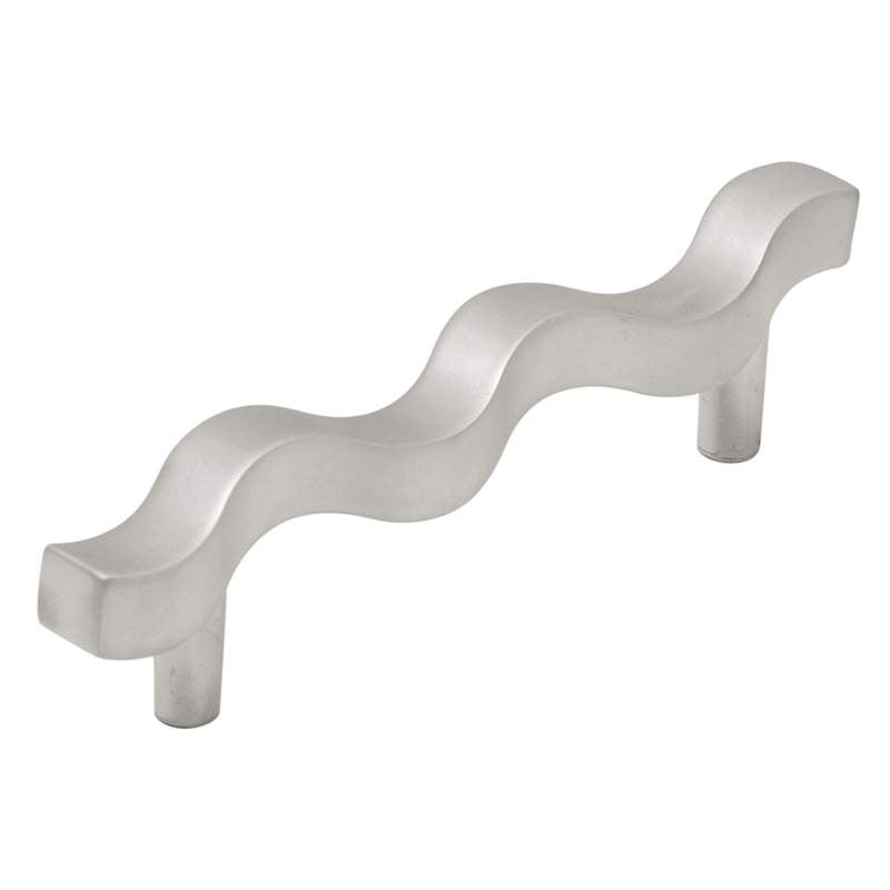 Hickory Hardware Euro-Contemporary Pearl Nickel Wavy Cabinet 3 3/4" (96mm)cc Handle Pull P2161-PN
