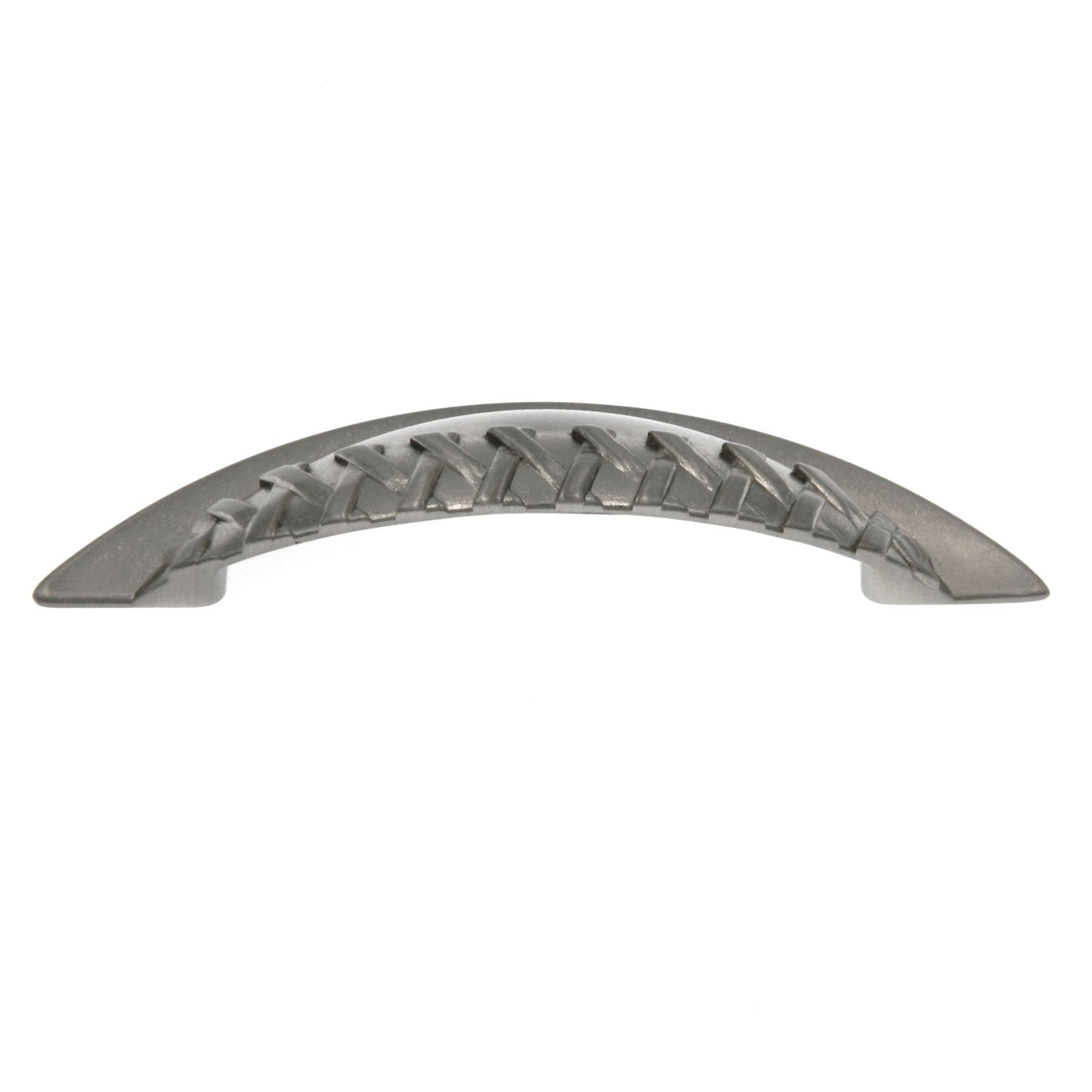 Paquete de 10 tiradores de taza para cajón de tejido de cesta P2203-BSN de 3 "cc de níquel satinado