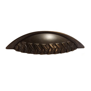 10 Pack Oil Rubbed Bronze 3"cc Showcase P2203-ORB Basket Weave Drawer Cup Pull