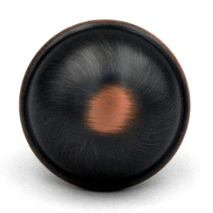 Hickory Hardware Savoy 1 1/4" Oil Rubbed Bronze Round Smooth Dome Cabinet Knob P2243-OBH