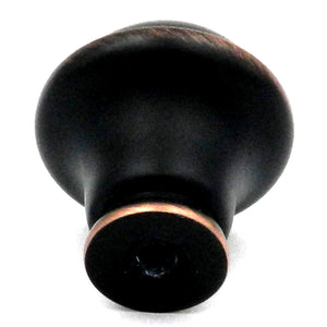 Hickory Hardware Savoy Oil Rubbed Bronze Highlighted 1" Dome Cabinet Knob P2246-OBH