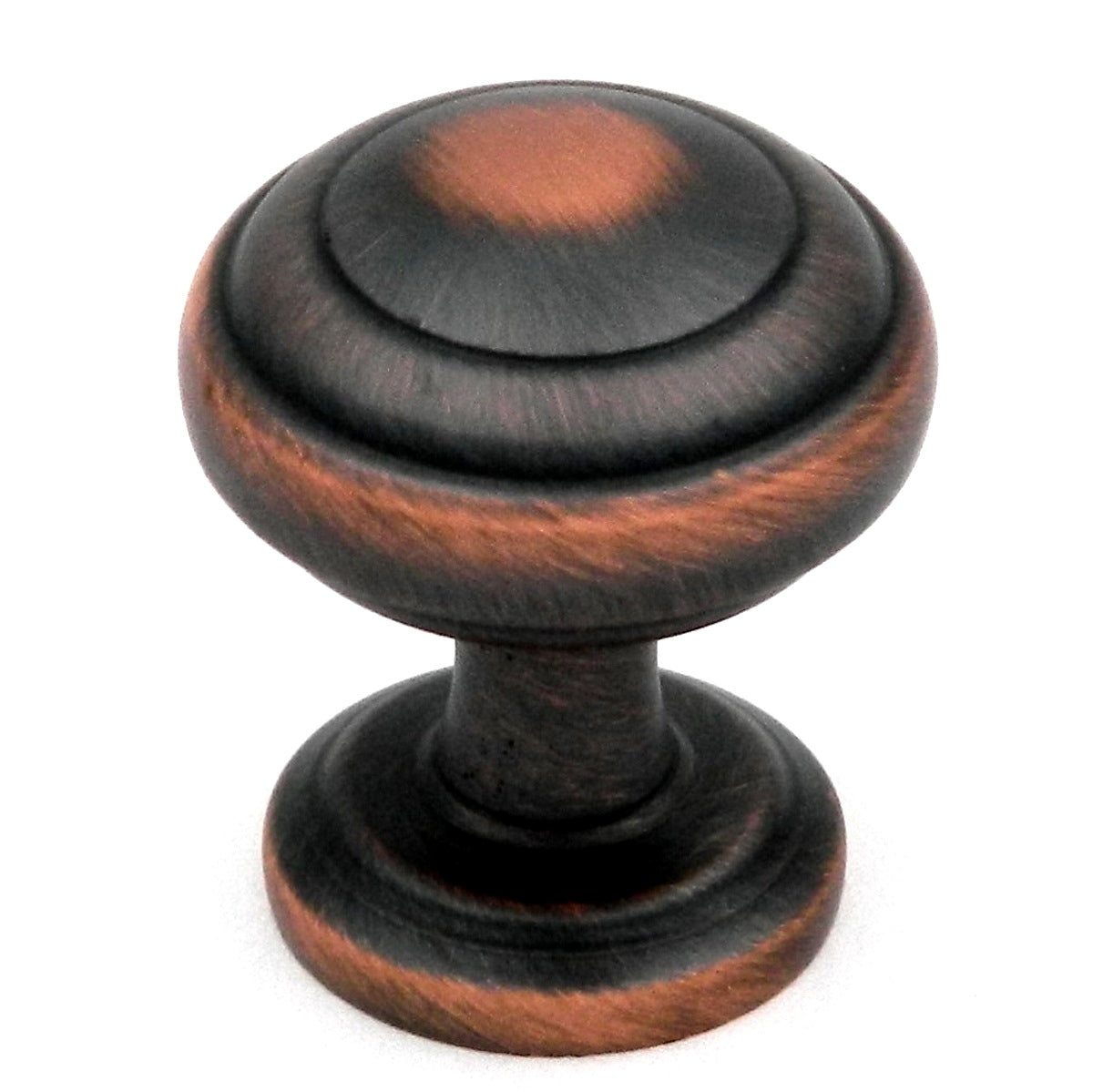 Hickory Hardware Zephyr 1" Oil Rubbed Bronze Round Ringed Dome Cabinet Knob P2286-OBH