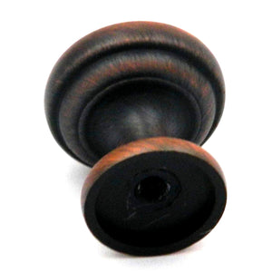 Hickory Hardware Zephyr 1" Oil Rubbed Bronze Round Ringed Dome Cabinet Knob P2286-OBH