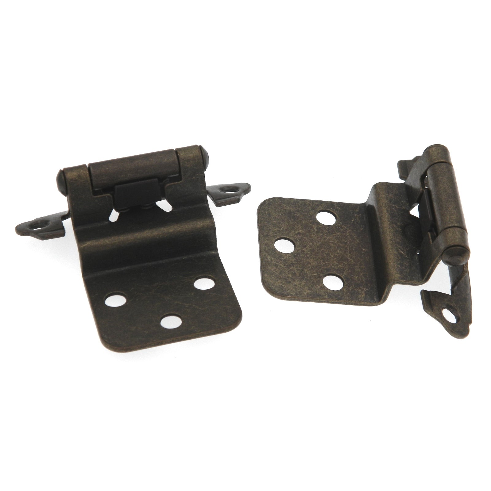 10 pares de bisagras de gabinete con cierre automático de nogal P243-WOA antiguas Windover de 3/8"