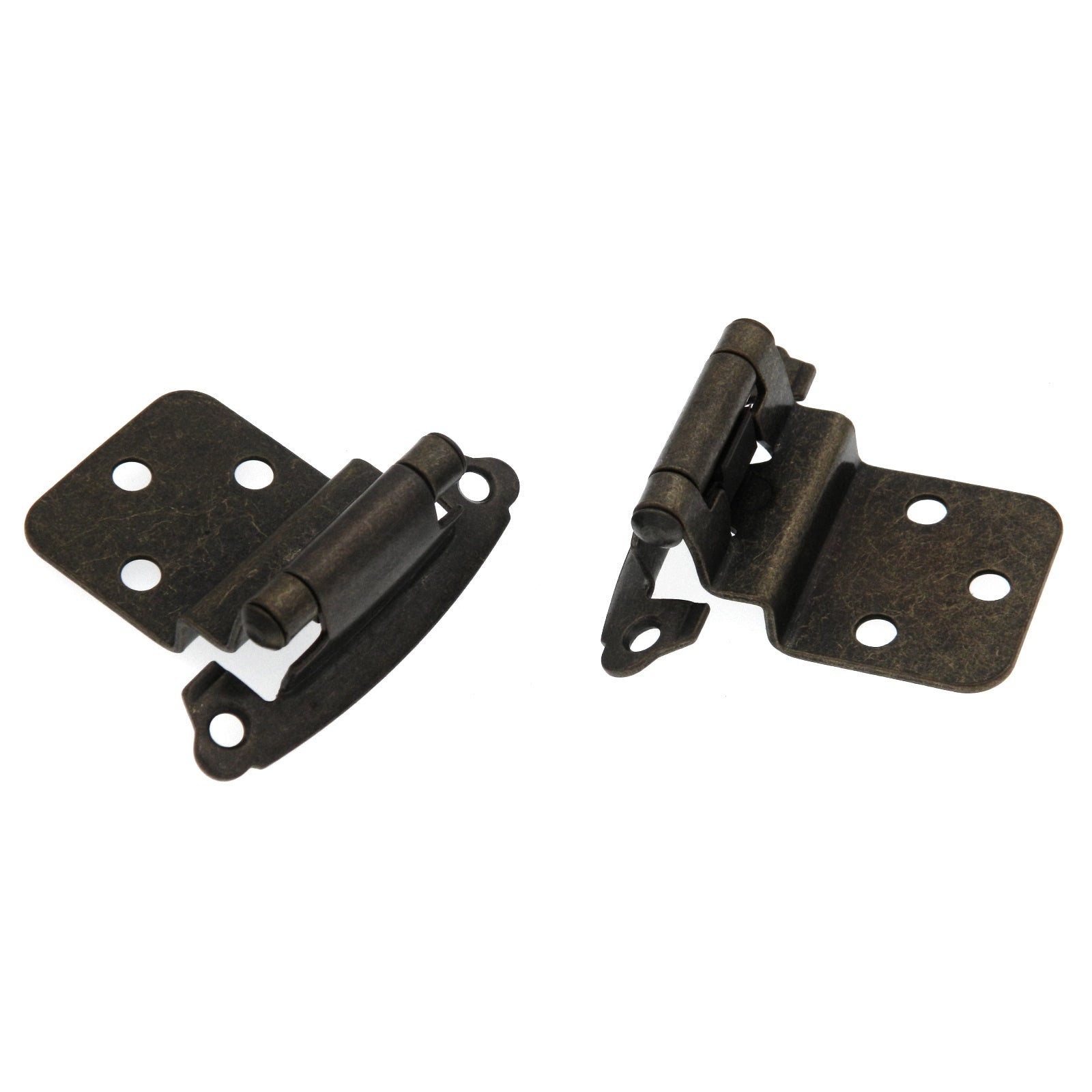 10 pares de bisagras de gabinete con cierre automático de nogal P243-WOA antiguas Windover de 3/8"