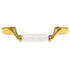 Hickory Hardware Manor House Brass 3"cc Cabinet Handle with Light Almond Insert P248-LAD