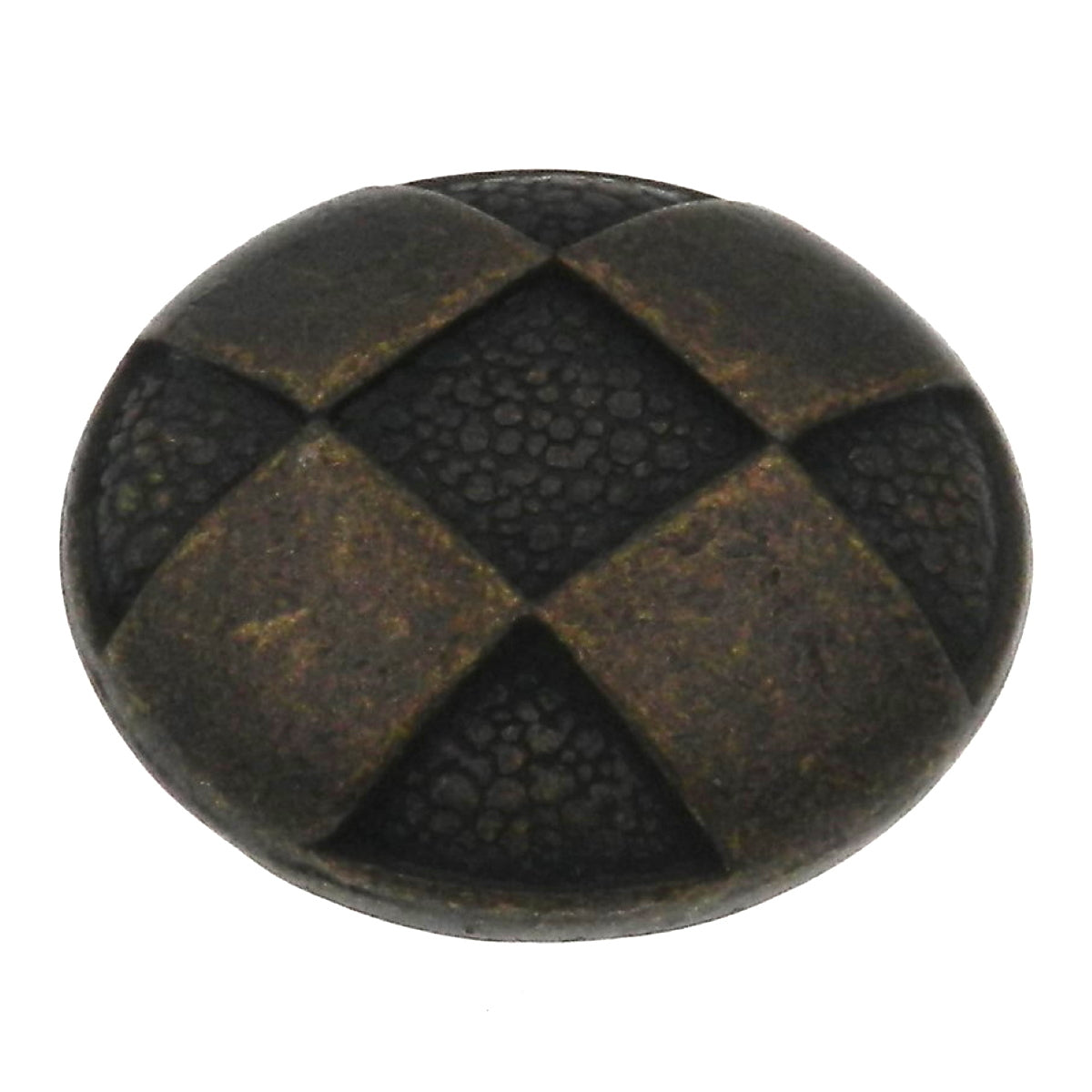 10 Pack Hickory Hardware Harlequin 1 1/4" Windover Antique Round Checked Cabinet Knob P2511-WOA