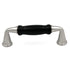 Hickory Hardware Tranquility Gabinete liso de níquel satinado y negro, tirador de manija de 3 "cc P260-SNB