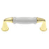 10 Pack Hickory Tranquility P260-W Polished Brass White 3"cc Arch Cabinet Handle Pull