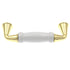 10 Pack Hickory Tranquility P260-W Polished Brass White 3"cc Arch Cabinet Handle Pull