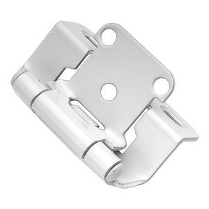 Pair of Hickory White Partial Wrap 1/2" Overlay Cabinet Hinges P2710F-W2