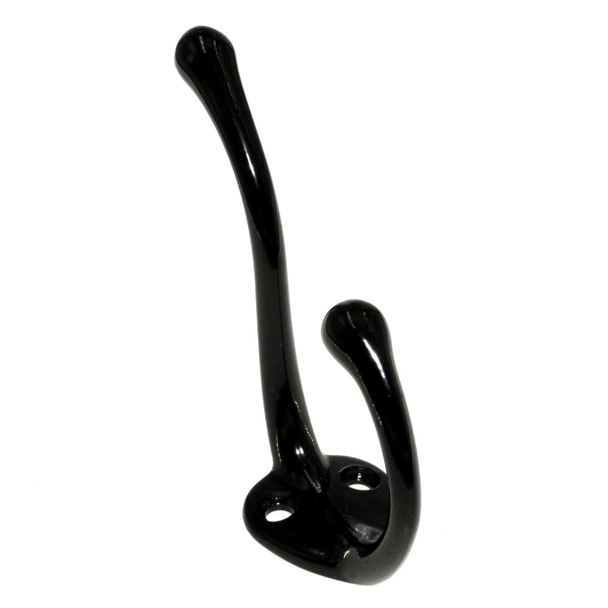 Belwith Utility Hooks Black Double Prong Wall Hook Coat Robe Or More P27120-BL