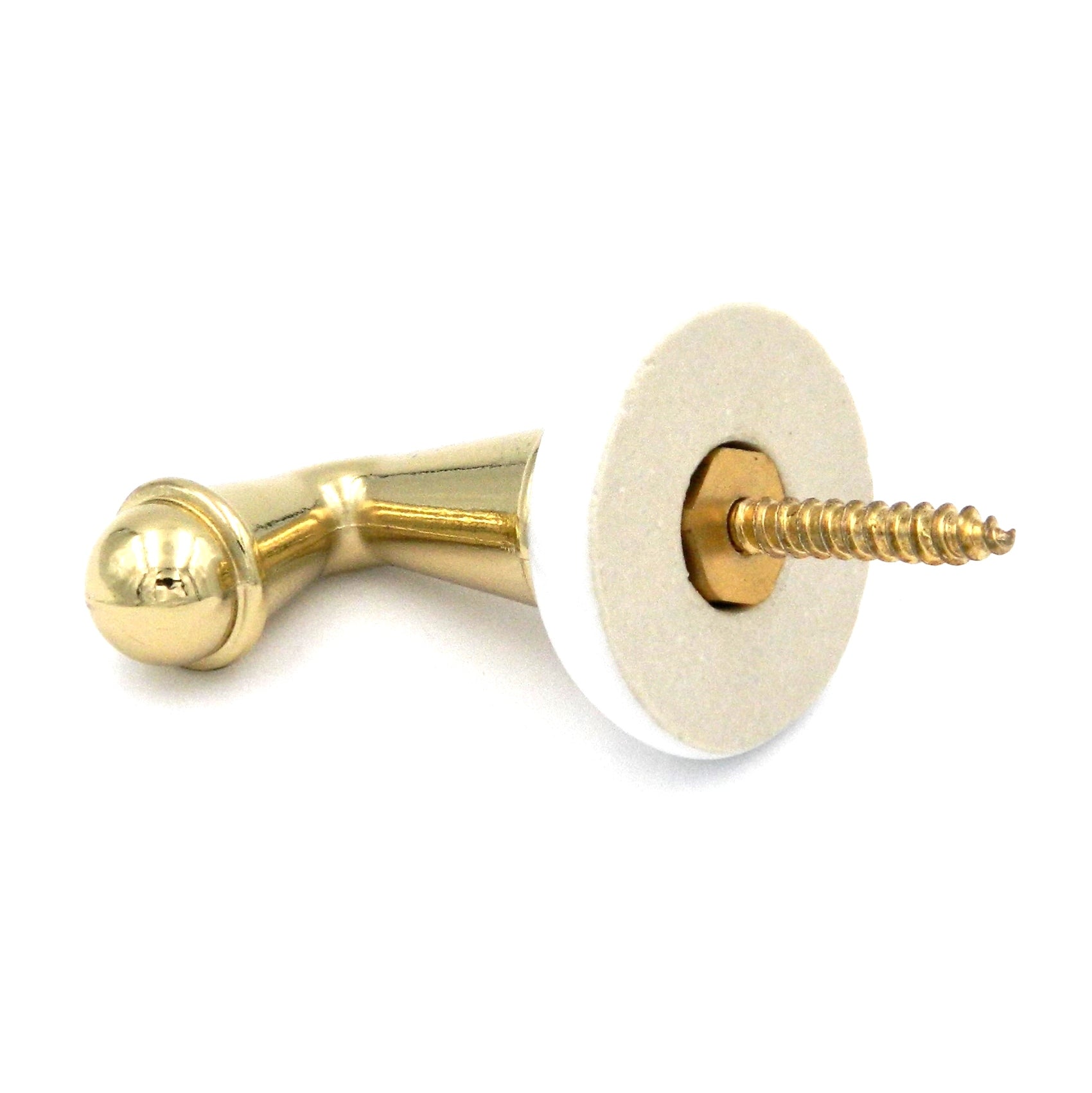 Hickory Hardware P27130-PB - Ganchos de porcelana para bata o abrigo de porcelana de latón pulido