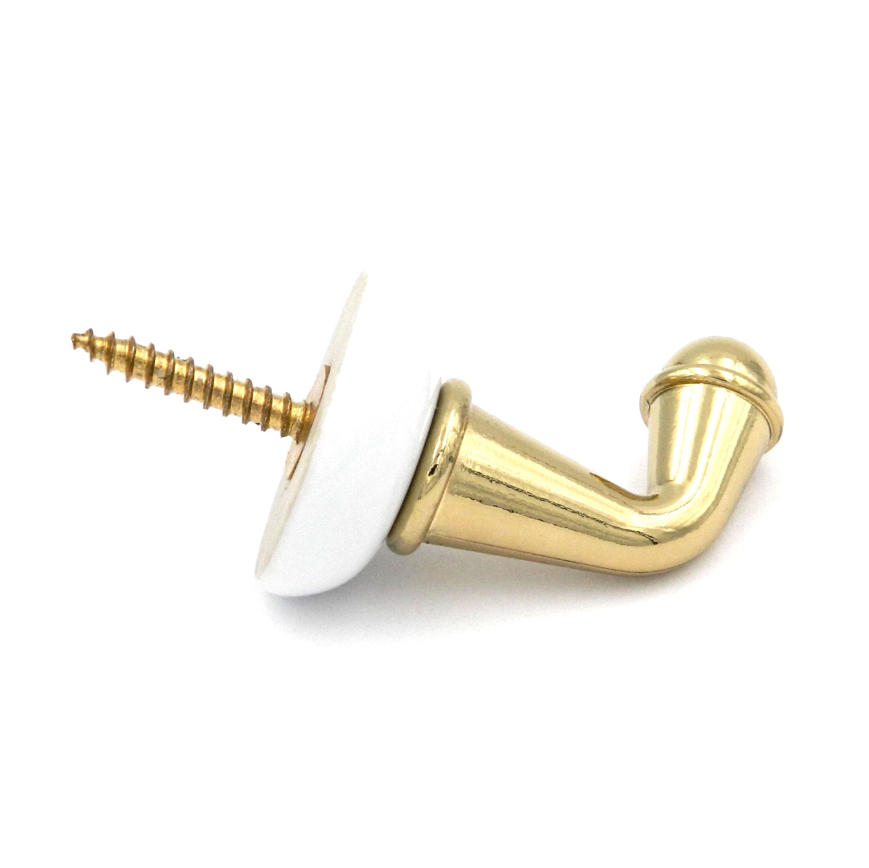 Hickory Hardware P27130-PB - Ganchos de porcelana para bata o abrigo de porcelana de latón pulido