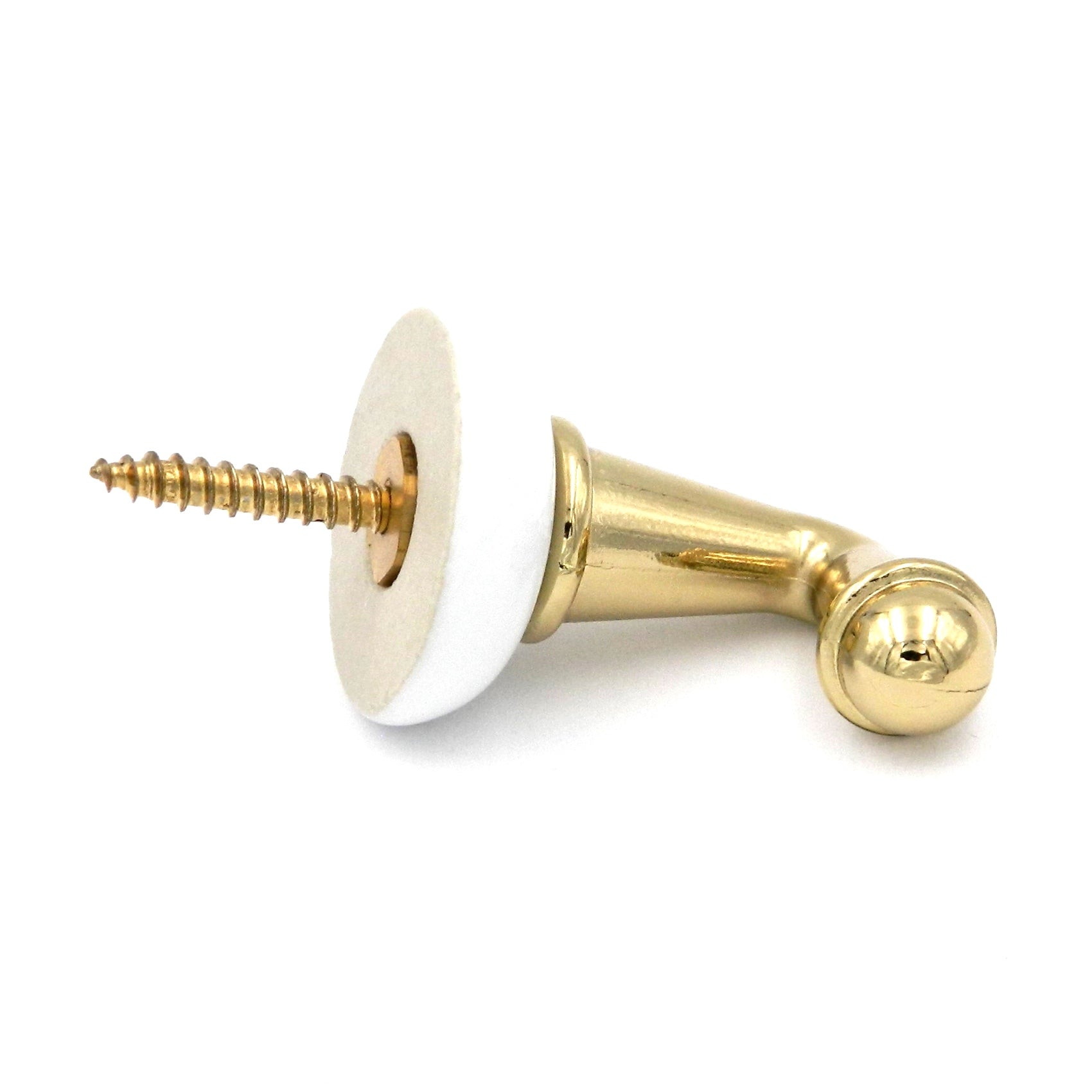 Hickory Hardware P27130-PB - Ganchos de porcelana para bata o abrigo de porcelana de latón pulido