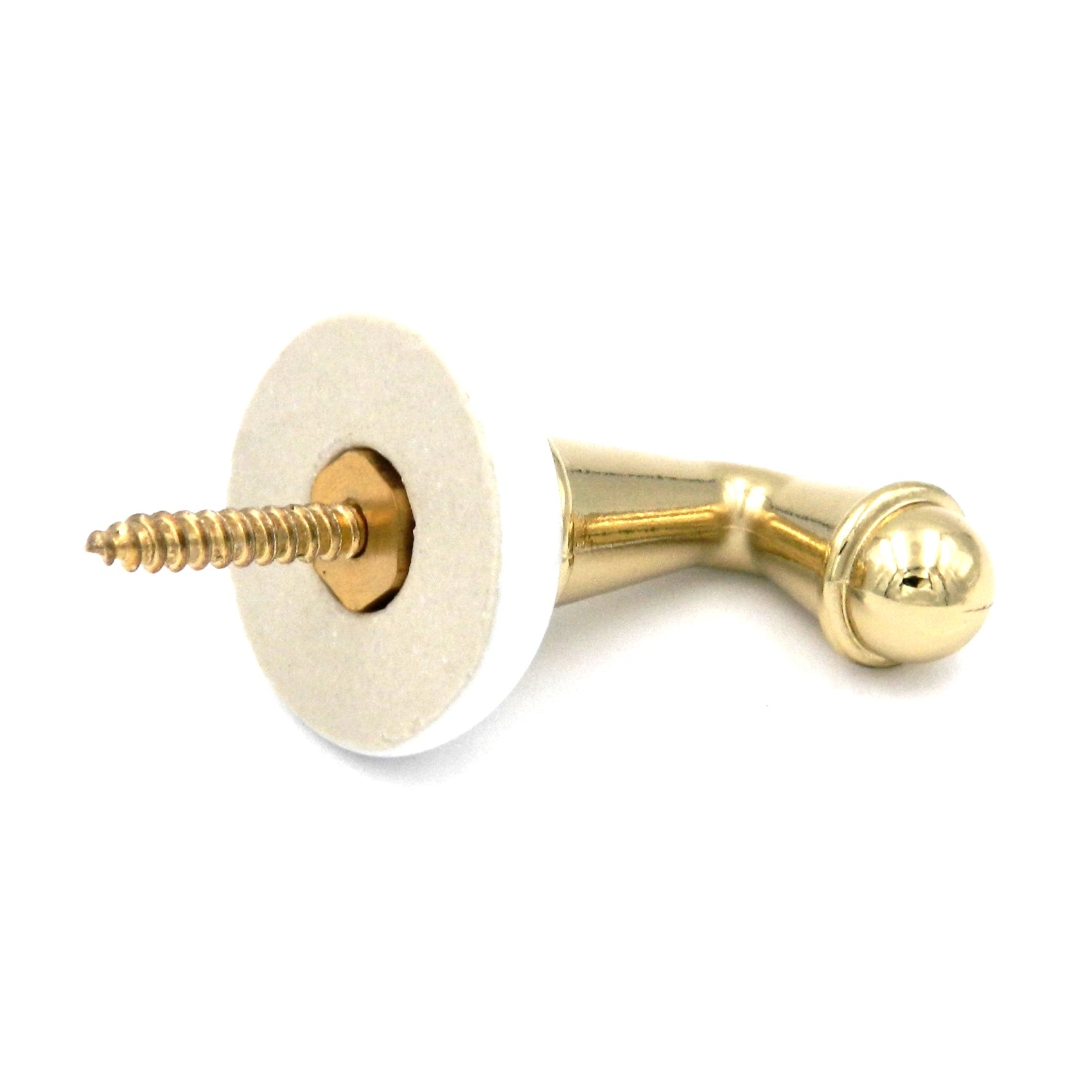 Hickory Hardware P27130-PB - Ganchos de porcelana para bata o abrigo de porcelana de latón pulido