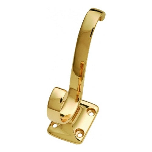 Hickory Hardware Polished Brass 3 1/2" Coat And Hat Hook P27320