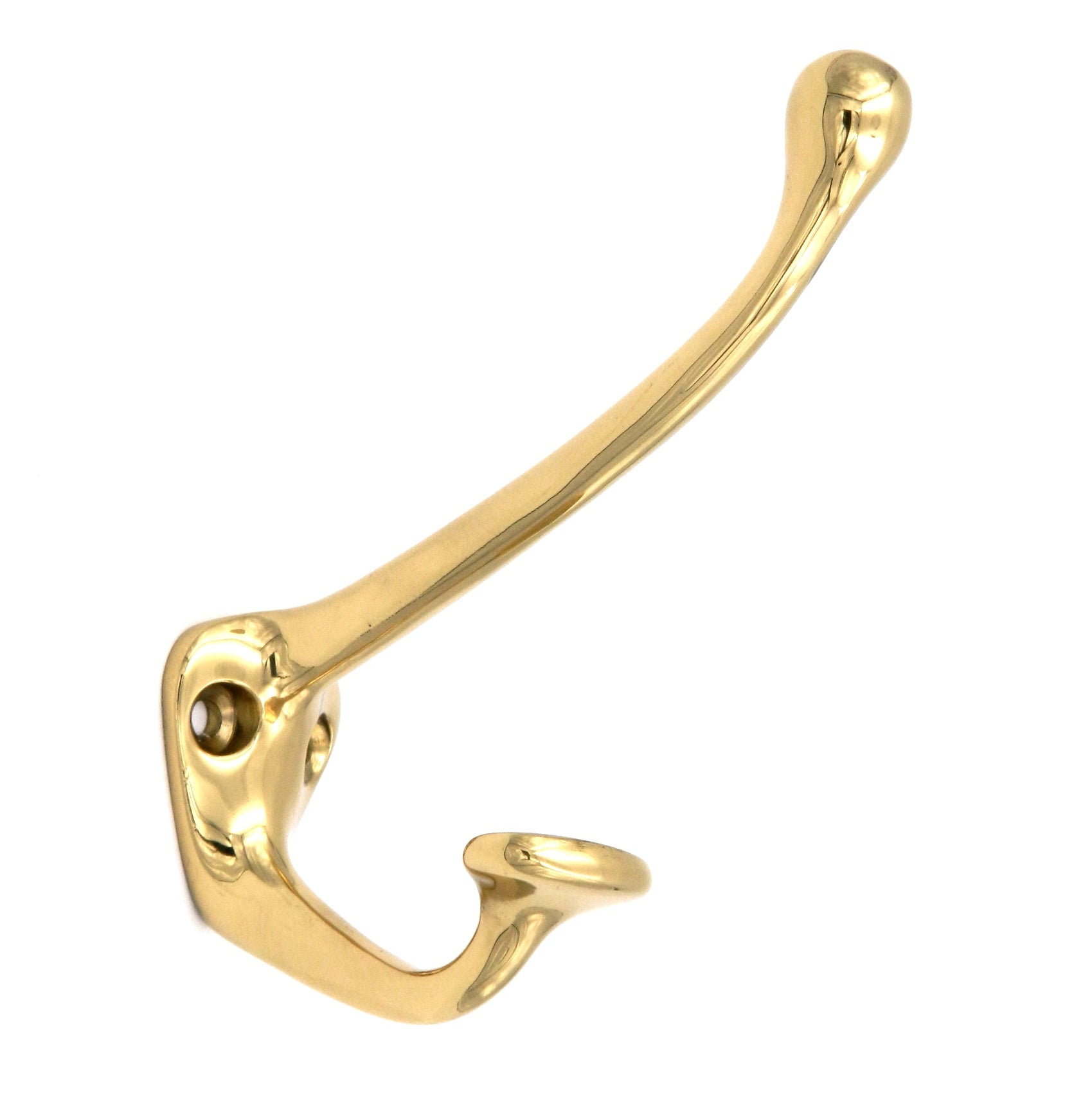 Hickory Hardware Polished Brass Solid Brass Coat and Hat, Robe Elegance Hooks P27330