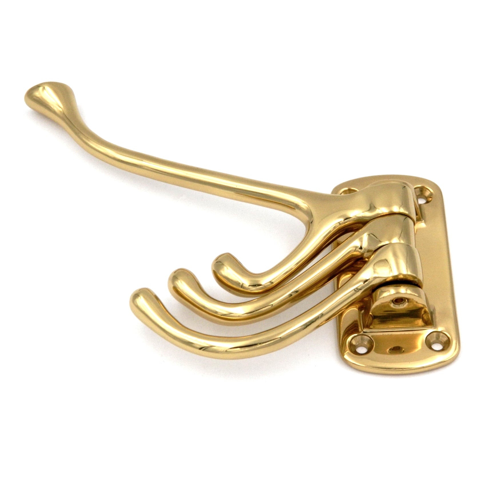 Hickory Hardware P27355 - Ganchos para abrigo y sombrero (latón macizo, latón pulido)