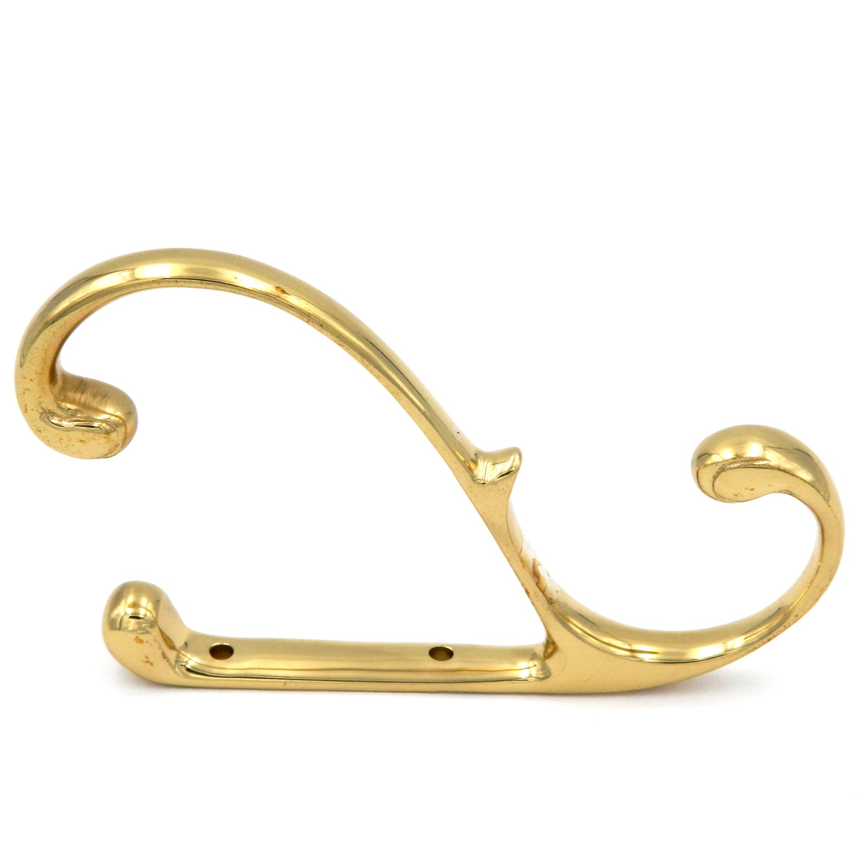 Hickory Hardware Polished Brass Solid Brass Coat and Hat, Robe Elegance Hooks P27380