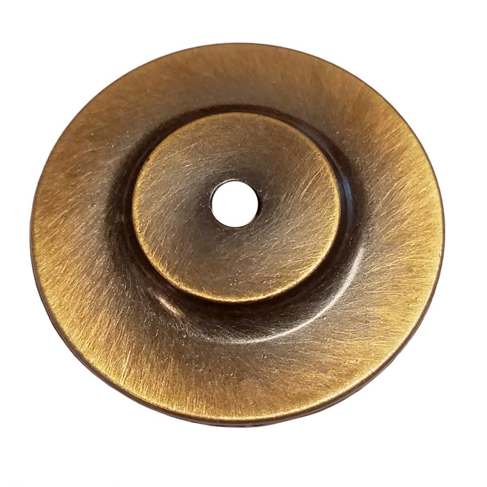 Hickory Hardware Cavalier 1-1/2 in. Antique Brass Cabinet Knob Backplate P274-AB
