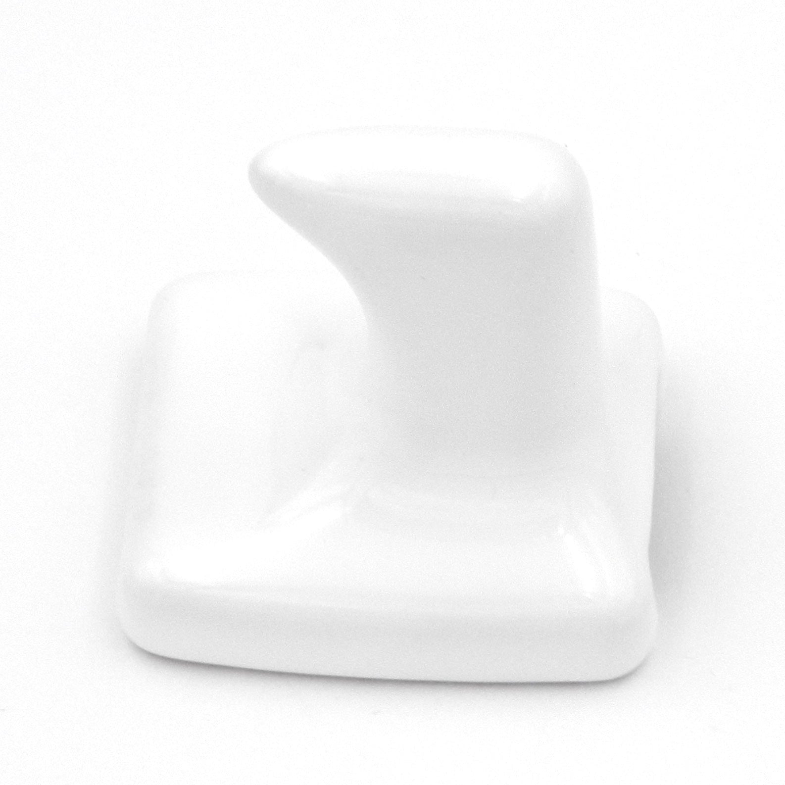 P27410-W White Ceramic Single Coat Hooks 2 1/2" Projection Belwith Hickory