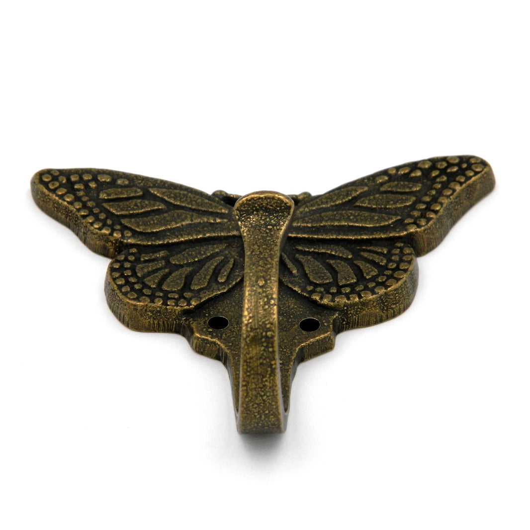 Hickory Hardware Natural Wonders Antique Brass Butterfly Wall Mount Cl ...