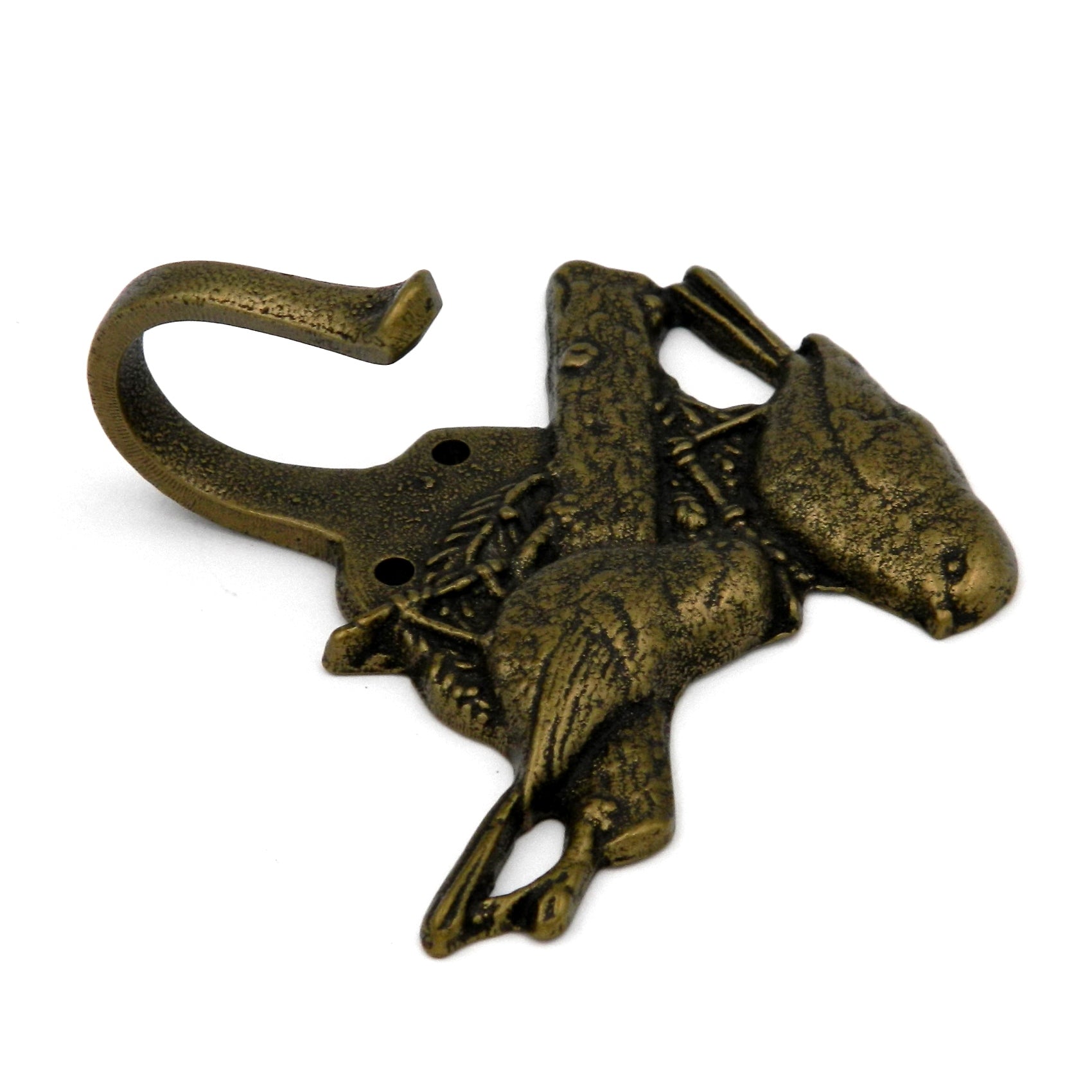 Hickory Hardware Natural Wonders P28663-AB - Gancho decorativo para montaje en pared (latón antiguo)