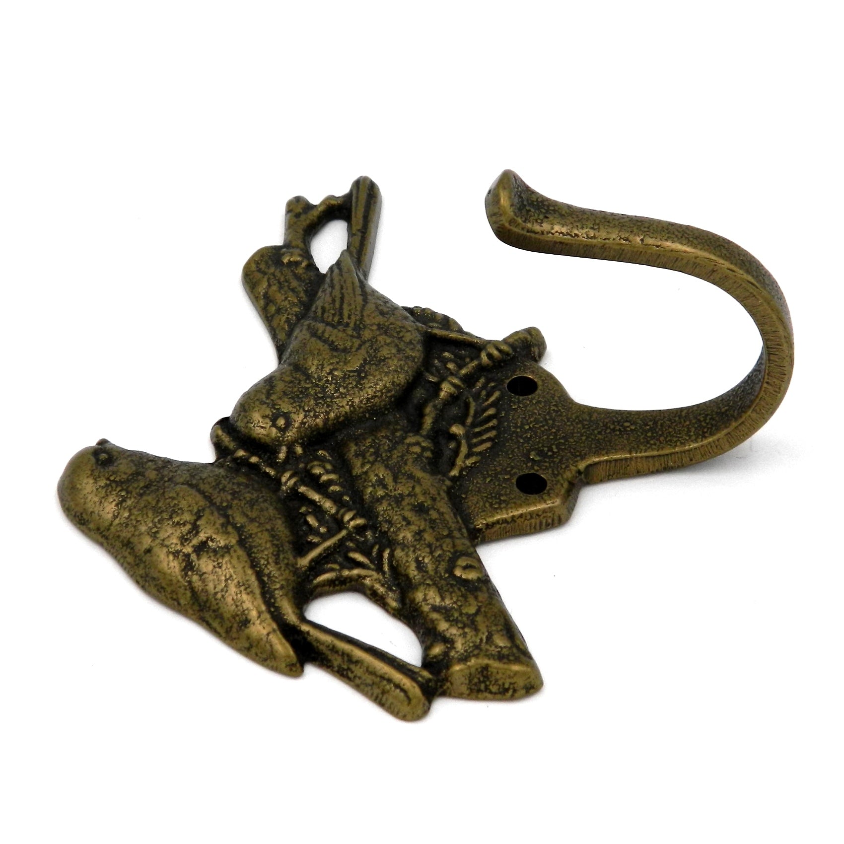 Hickory Hardware Natural Wonders P28663-AB - Gancho decorativo para montaje en pared (latón antiguo)