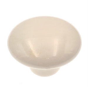 P29-LAD Almond Porcelain 1 1/2" Round Cabinet Knobs Pulls Hickory Tranquility
