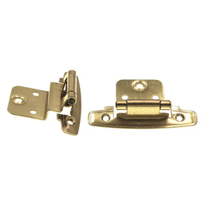 Pair of Belwith Face Frame 3/8" Inset Self-Closing Hinges Satin Brass P295-SB