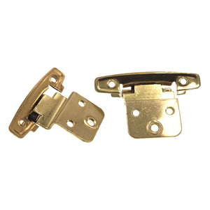 Pair of Belwith Face Frame 3/8" Inset Self-Closing Hinges Satin Brass P295-SB