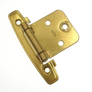 Pair Hickory Hardware P296-SB Satin Brass Variable Overlay Cabinet Hinges