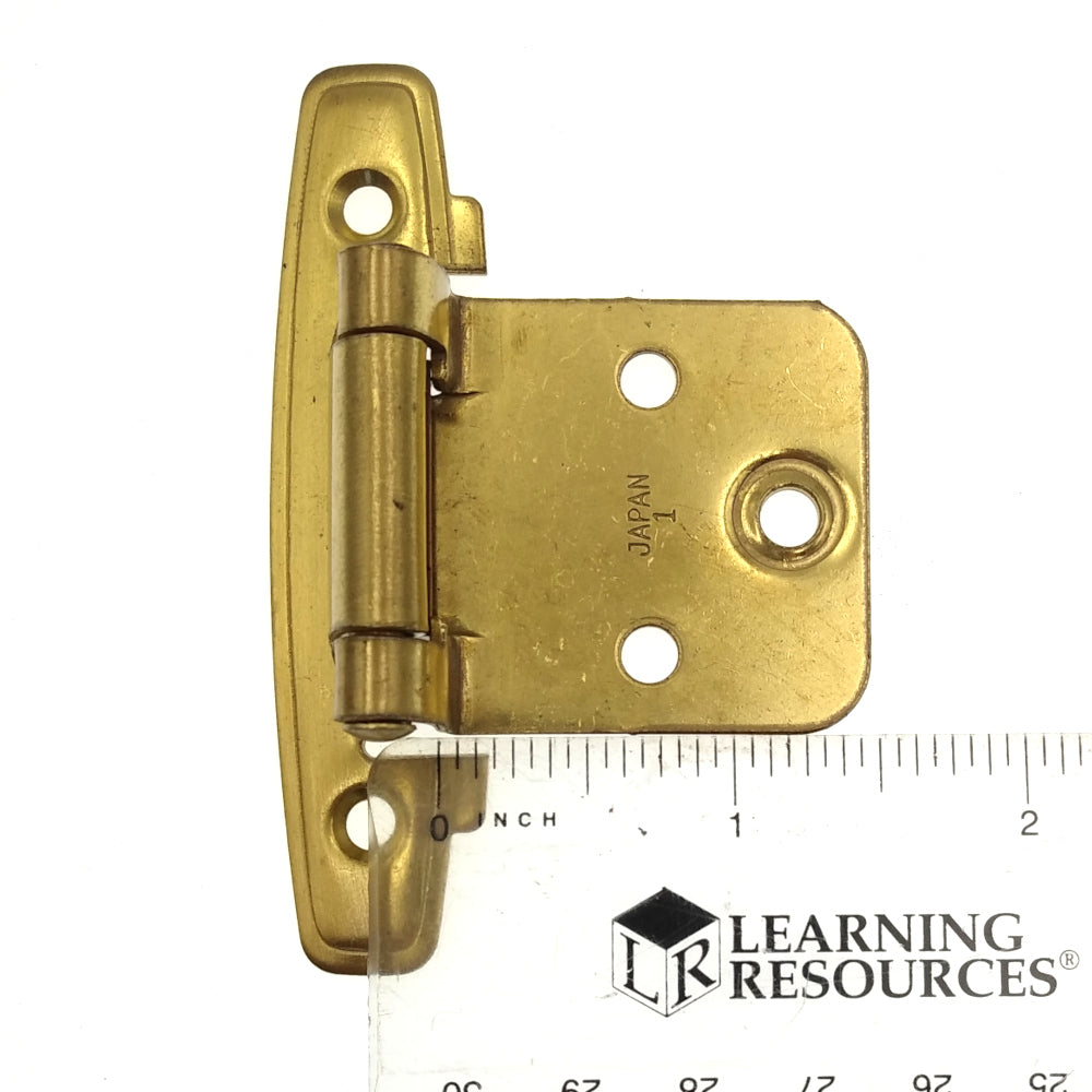 Pair Hickory Hardware P296-SB Satin Brass Variable Overlay Cabinet Hinges
