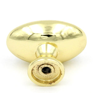 Hickory Hardware Eclectic Polished Brass Oval 1 1/2" Cabinet Knob P301-3