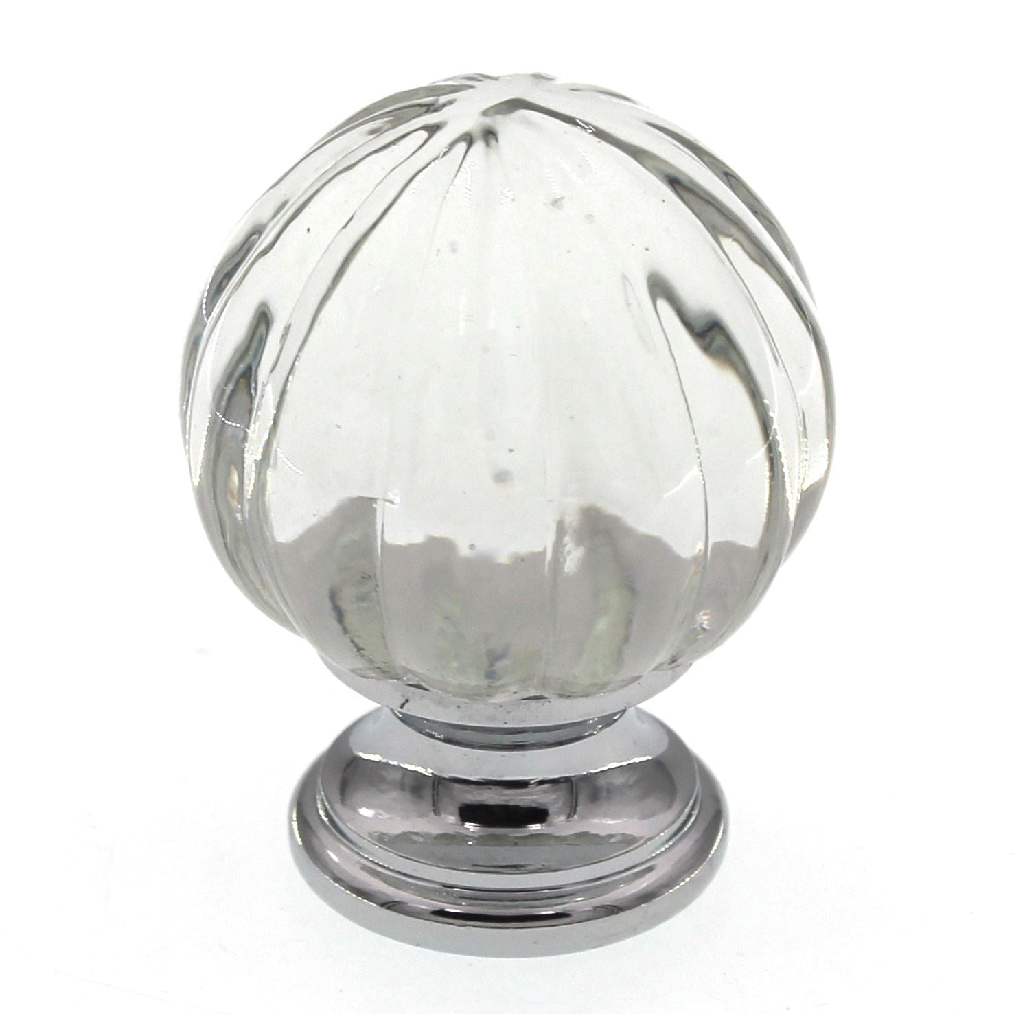 Liberty Design Facets 1 1/4" Ridge Ball Cabinet Knob Chrome Crystal P30104-CHC
