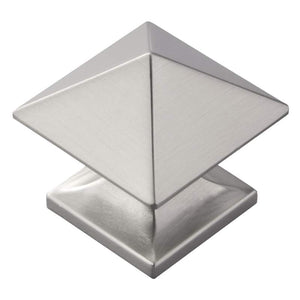 P3015-SN Satin Nickel 1 1/4" Square Pyramid Cabinet Knob Pulls Belwith Hickory