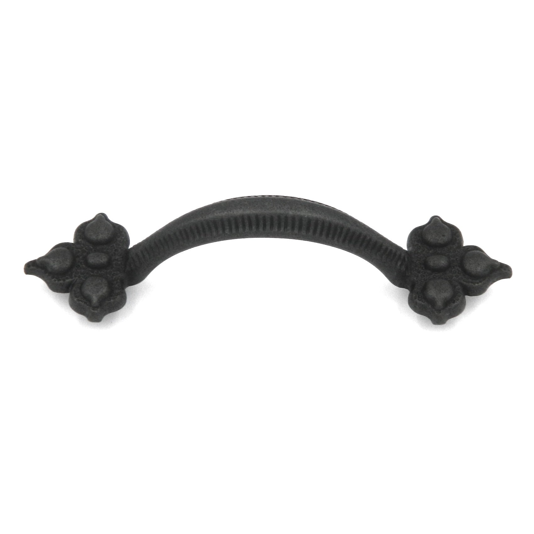 Keeler Spanish Gothic P3020-BMA Black Mist Antique 3"cc Solid Brass Cabinet Handle Pull, 10 Pack
