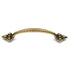 Keeler Spanish Gothic P3022-07 Sherwood Latón antiguo 5" (128 mm) cc Tirador de manija de latón macizo