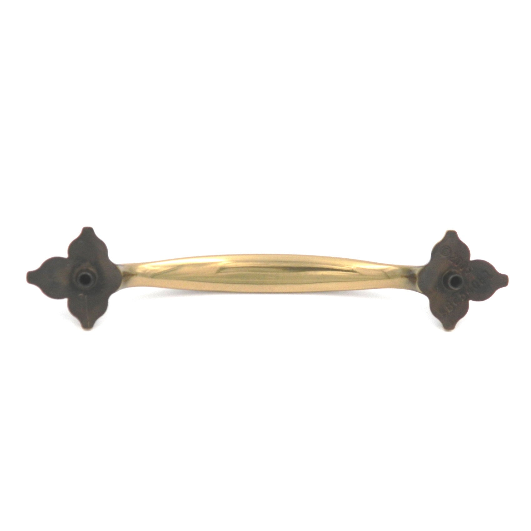 Keeler Spanish Gothic P3022-07 Sherwood Latón antiguo 5" (128 mm) cc Tirador de manija de latón macizo