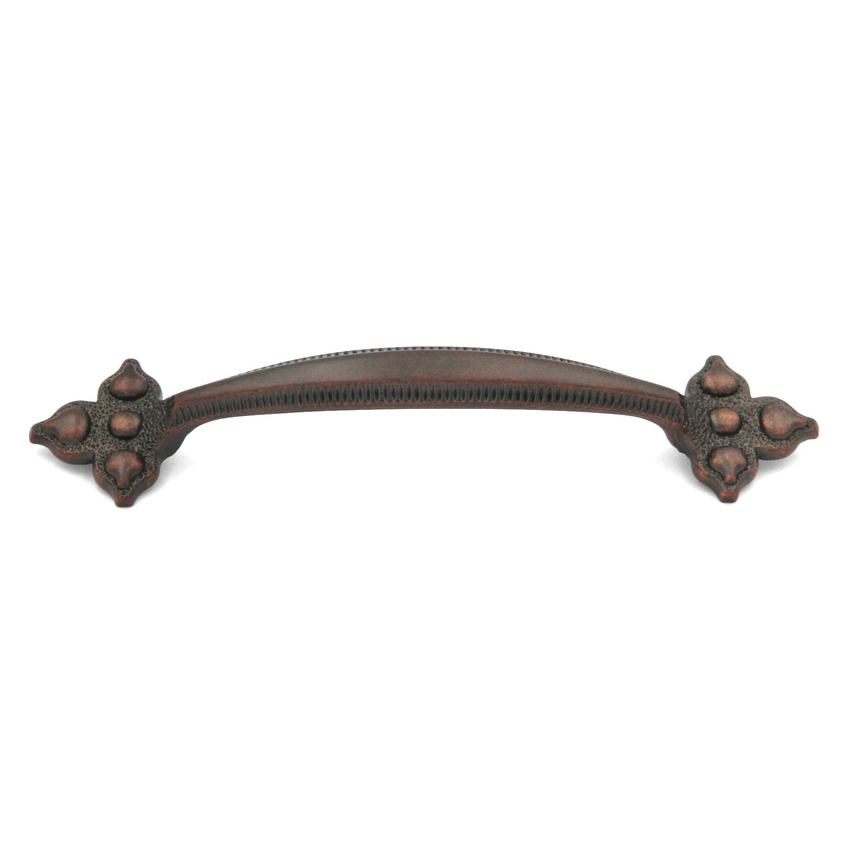 10 Pack Keeler Spanish Gothic P3022-DAC Dark Antique Copper 5" (128mm)cc Solid Brass Handle Pull