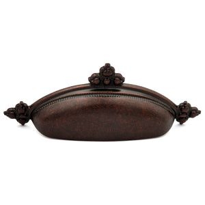 Belwith Keeler Spanish Gothic P3023-DAC Dark Antique Copper 3",3 3/4"cc Solid Brass Cup Pull